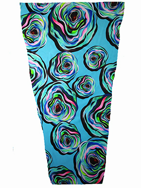 Bright Blooms on Aqua