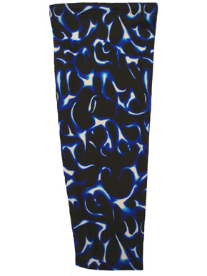 Blue and White Blaze on Black