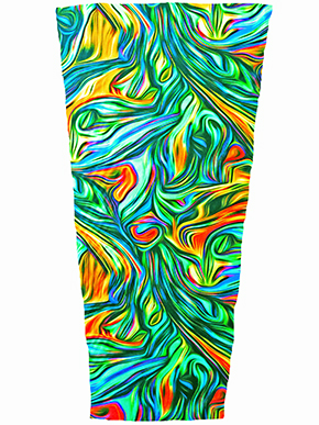 Orange Green Swirl