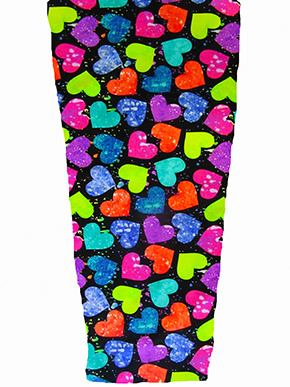 Colorful Hearts on Black