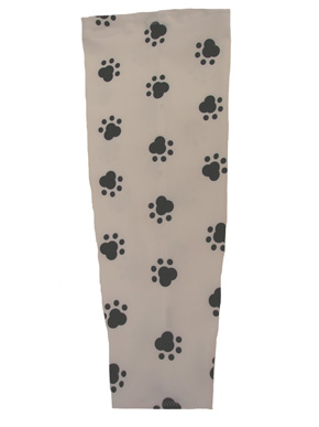 Black Paw Prints on White