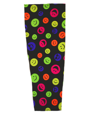 Bright Smiley Faces on Black